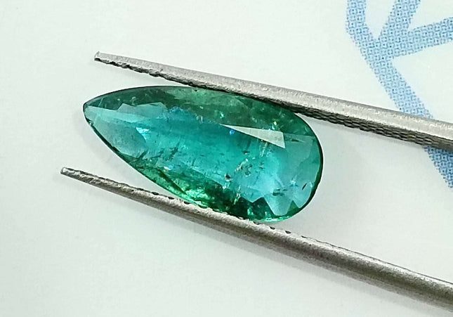 GSI Certified 1.50ct Medium Deep Green Zambian Emerald Minor Oiled Loose Gemstone