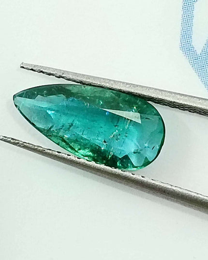 GSI Certified 1.50ct Medium Deep Green Zambian Emerald Minor Oiled Loose Gemstone