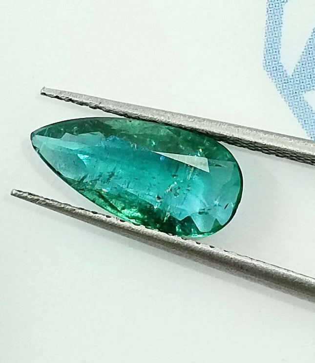 Certified 1.50ct Zambian Natural Emerald Stone