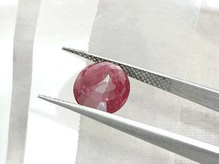 3.23ct Unheated Ruby Natural SGL Certified Deep Ruby Red Oval Gemstone