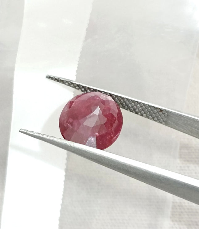 3.23ct Unheated Ruby Natural SGL Certified Deep Ruby Red Oval Gemstone