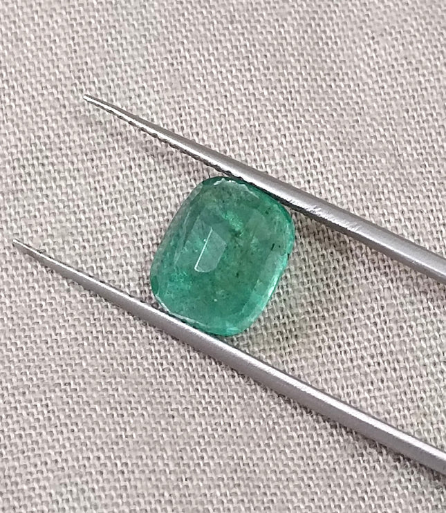2.95ct Cushion cut Zambian Emerald Natural Cushion Cut Gemstone