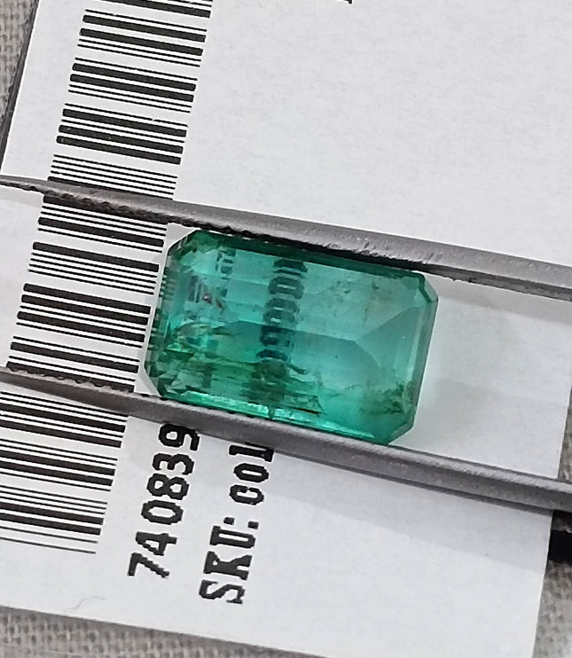 Emerald Natural 2.93ct Certified Medium Green Octagon Cut Loose Gemstone