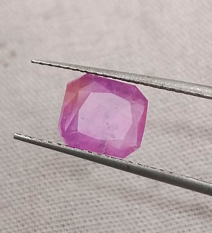 GSI Certified 2.55ct Pinkish Red Ruby, 100% Natural Untreated Gemstone - SMSGEMS 