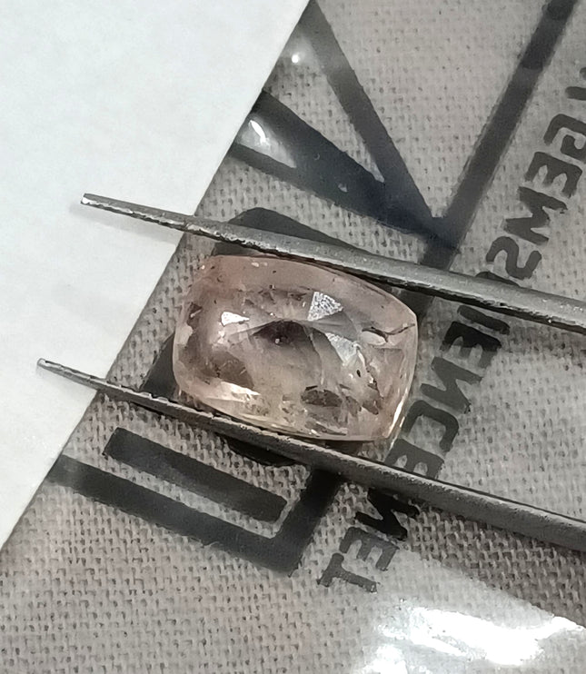 Untreated Padparadscha Sapphire 3.57ct Natural Certified Cushion Cut Orangy Pink Gemstone