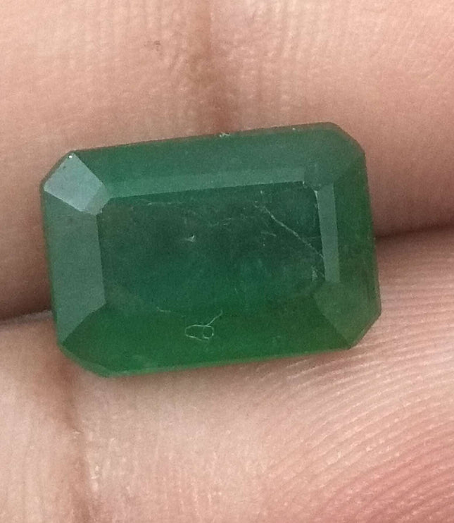 Zambian Emerald 5.29ct Natural Deep Green stone