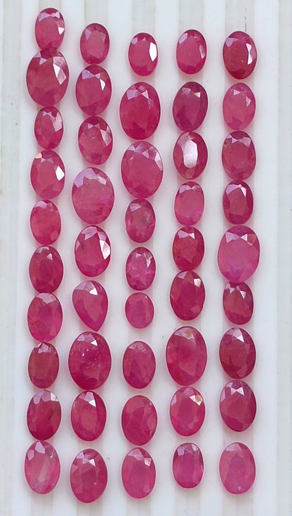 38.03ct African Ruby Lot, Natural Earth Mined Gemstones - SMSGEMS 