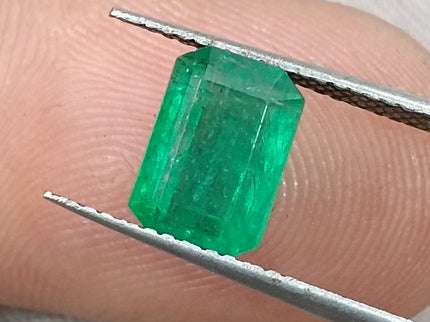 Panjshir Emerald 1.96ct Neon Green Emerald Cut Loose Stone