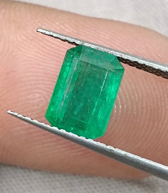 Panjshir Emerald 1.96ct Neon Green Emerald Cut Loose Stone