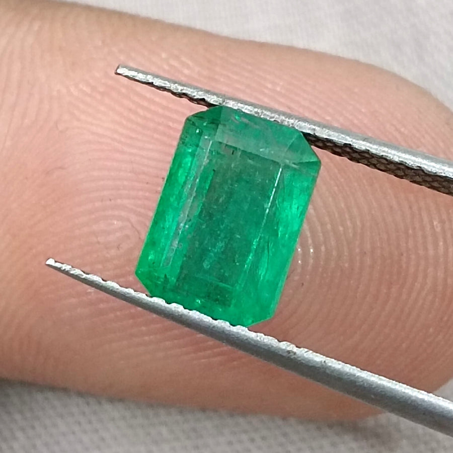Panjshir Emerald 1.96ct Neon Green Emerald Cut Loose Stone
