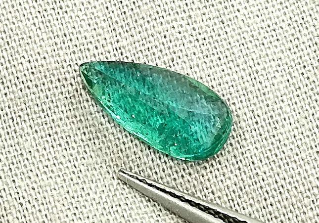 GSI Certified 1.50ct Medium Deep Green Zambian Emerald Minor Oiled Loose Gemstone