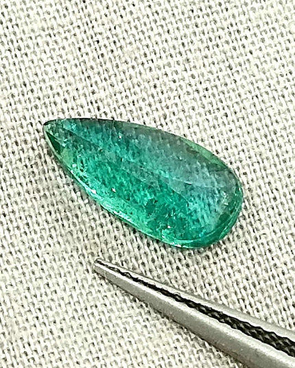 GSI Certified 1.50ct Medium Deep Green Zambian Emerald Minor Oiled Loose Gemstone