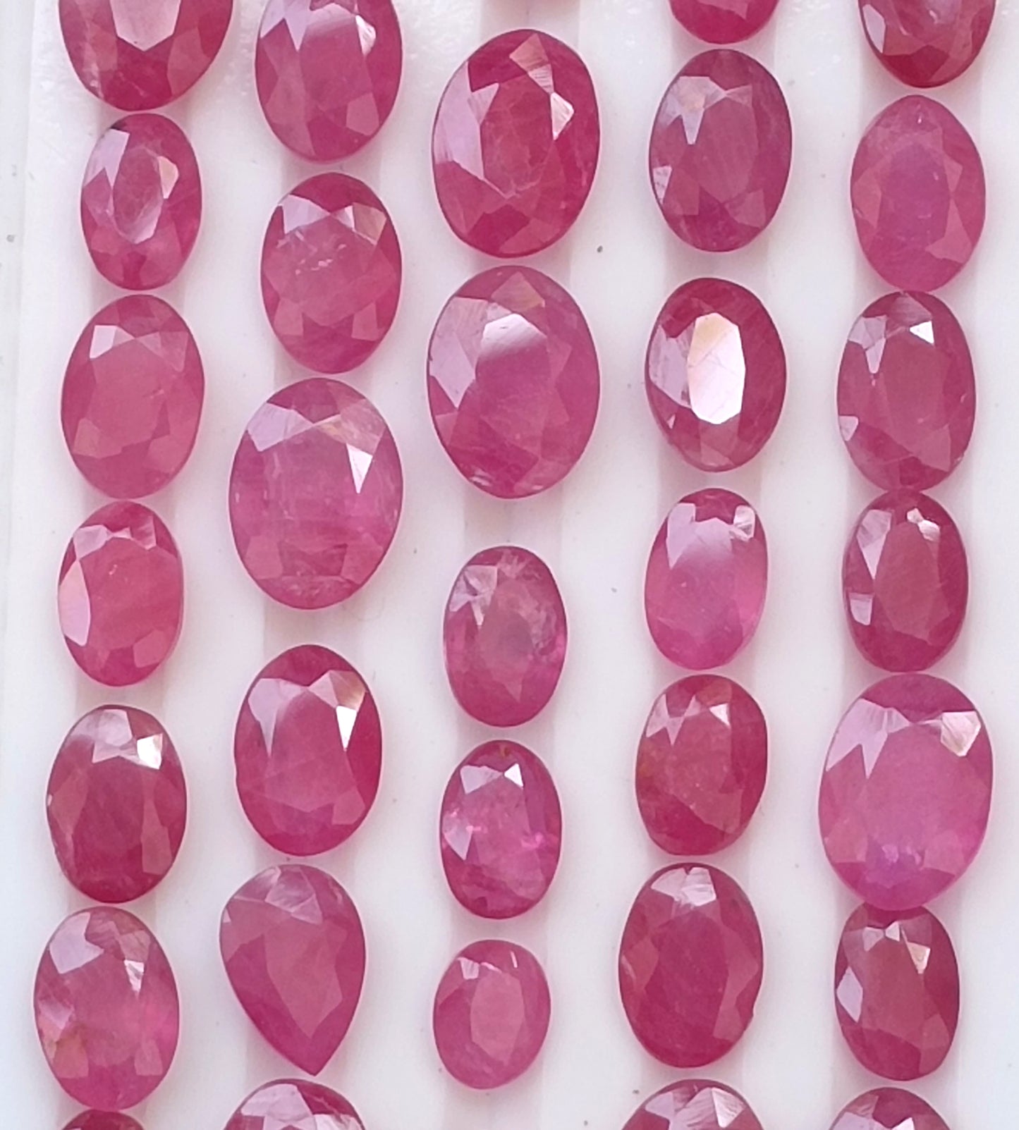 38.03ct African Ruby Lot, Natural Earth Mined Gemstones - SMSGEMS 