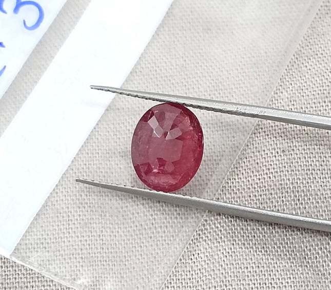 2.39ct Untreated Natural Ruby SGL Certified Mozambique Deep Cherry Red Oval Cut Gemstone