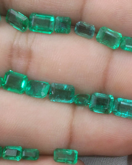 20.64ct Medium to Vivid Green Zambian Emerald Parcel Minor Oiled Loose Gemstones