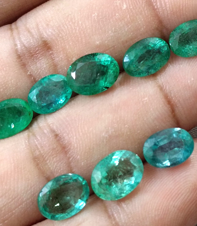 17.00ct Emerald Parcel Natural Medium Green Oval Cut Loose Gemstones