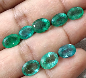 17.00ct Emerald Parcel Natural Medium Green Oval Cut Loose Gemstones