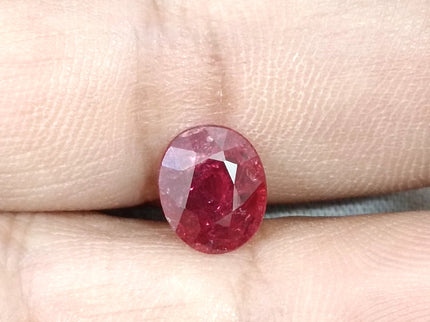 1.89ct Unheated Natural Ruby Crimson Red SGL Certified Oval Loose Gemstone