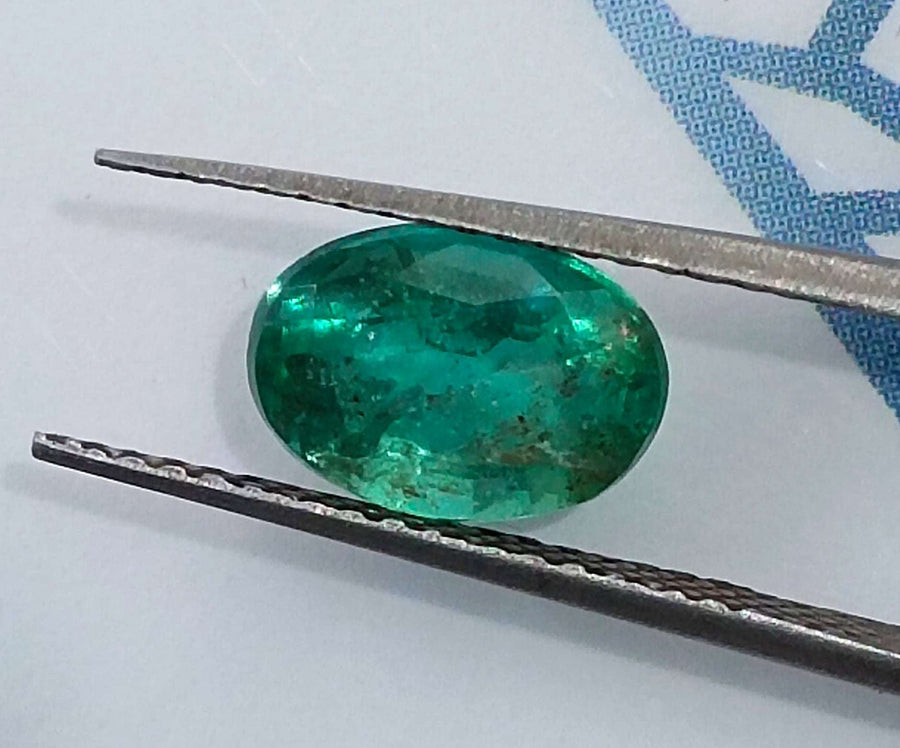 Certified 1.34ct Natural Zambian Emerald.