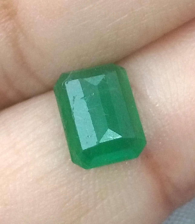 Certified 1.68ct Natural Zambian Emerald.