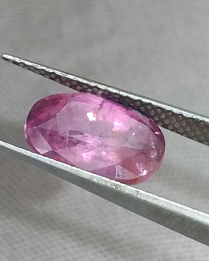 GSI Certified Pink Purple Sapphire, Natural Untreated Gemstone