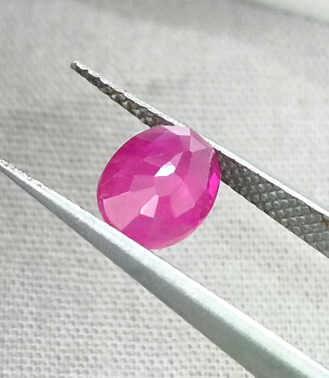 GSI Certified 1.54ct Mozambique Ruby, Natural Untreated Gemstone