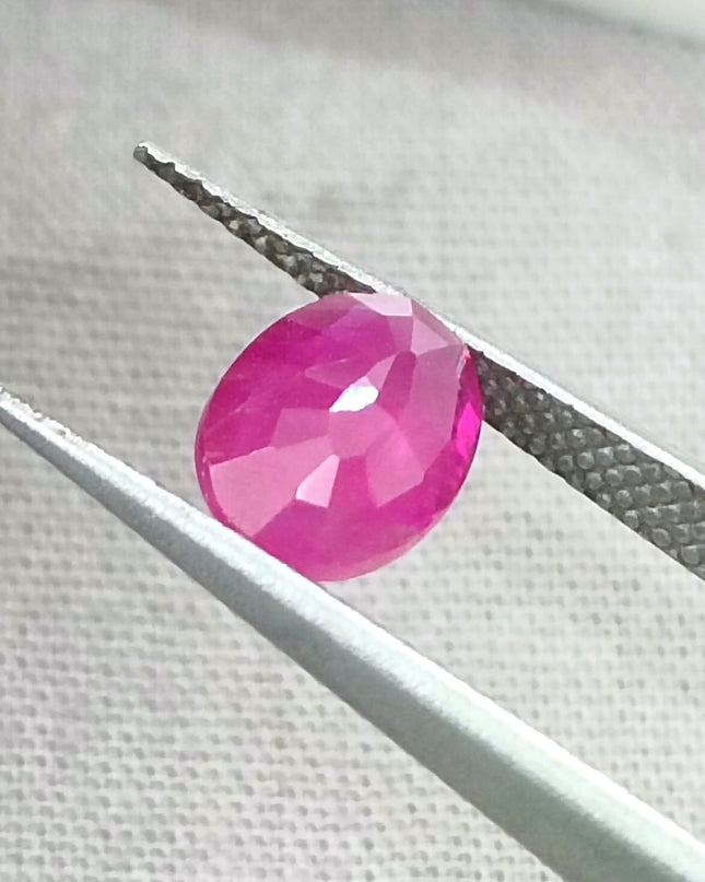 GSI Certified 1.54ct Mozambique Ruby, Natural Untreated Gemstone