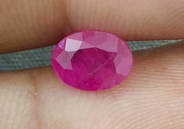 GSI Certified 1.54ct Mozambique Ruby, Natural Untreated Gemstone