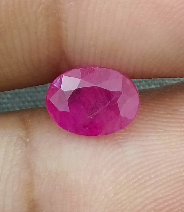 GSI Certified 1.54ct Mozambique Ruby, Natural Untreated Gemstone