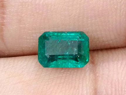 Zambian Emerald 2.19ct Deep Forest Green Octagon Cut Certified Natural Loose Gemstone