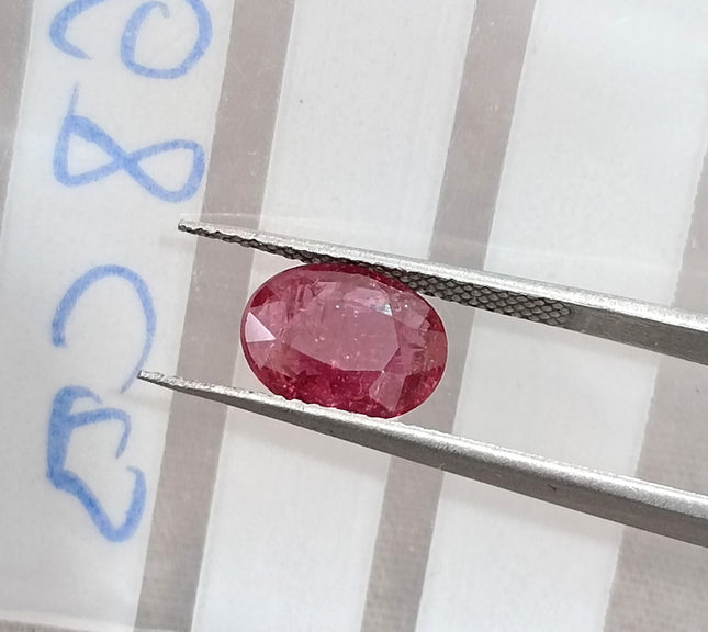 1.68ct Untreated Natural Mozambique Ruby Cherry Red SGL Certified Oval Loose Gemstone