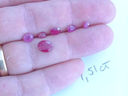 4.51ct natural ruby lot from Burma