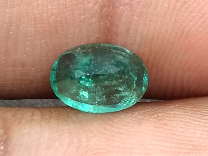 Certified 1.34ct Natural Zambian Emerald.