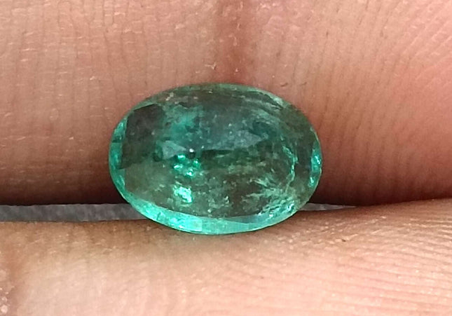 GSI Certified 1.34ct Deep Green Zambian Emerald Minor Oiled Loose Gemstone
