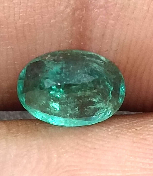 Certified 1.34ct Natural Zambian Emerald.