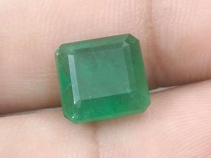 Zambian Emerald 5.30ct Natural Significant Clarity Enhanced Octagon Cut Loose Gemstone