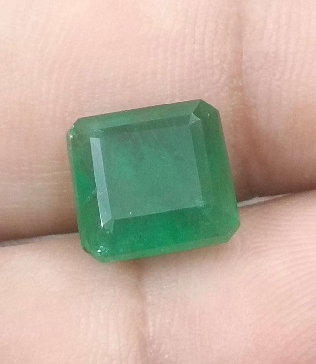 Zambian Emerald 5.30ct Natural Significant Clarity Enhanced Octagon Cut Loose Gemstone