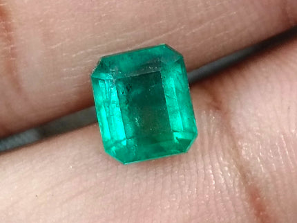 2.37ct Zambian Emerald, Certified Natural Medium Green Octagon Cut Gemstone