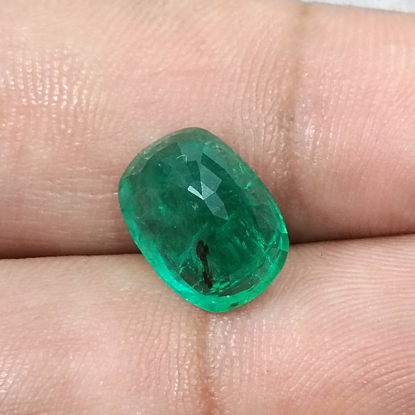 5.49ct Alpine Green Emerald, Natural Gemstone - SMSGEMS 