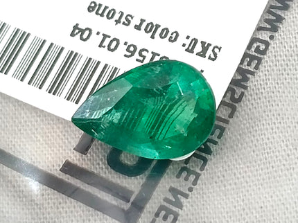 Zambian Emerald 4.83ct Natural Certified Medium Deep Forest Green Pear Cut Loose Gemstone