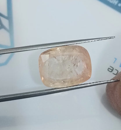 IGI Certified 6.38ct Padparadscha Sapphire, 100% Natural Untreated Gemstone