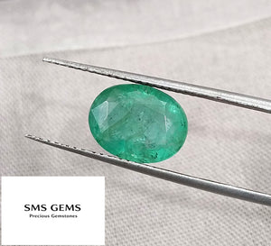 SALE! Natural Emerald 2.76ct Certified Oval Cut Medium Light Green Loose Gemstone
