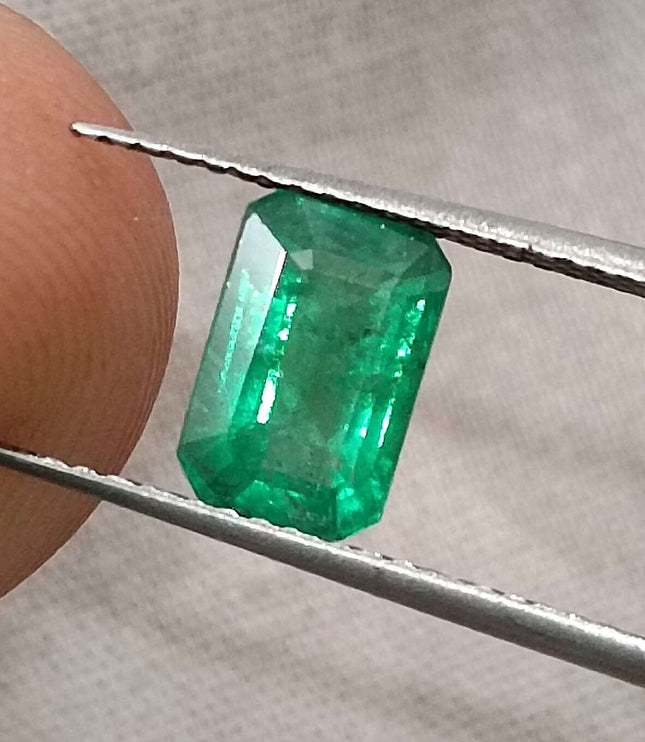 1.35ct Panjshir Emerald, Certified Natural minor oiled Stone