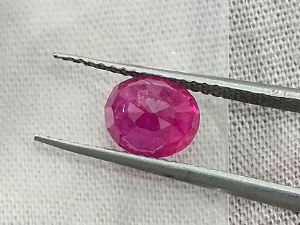 Mozambique Ruby 1.68ct Deep Purplish Red Oval Cut Loose Gemstone