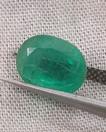 2.64ct Medium Green Zambian Emerald Minor Oiled Loose Gemstone