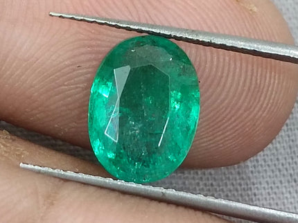 GSI Certified 2.68ct Water Green Emerald, Natural earth mined Gemstone