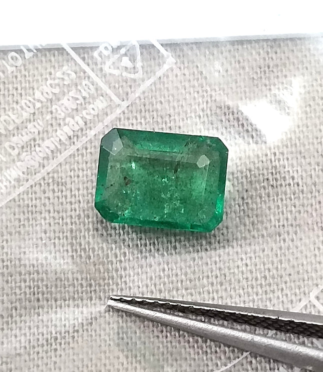 2.10ct Natural Emerald Medium Deep Green Octagon Cut Gemstone