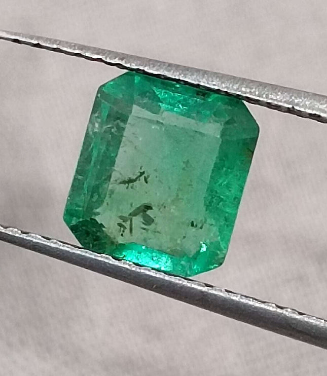 Certified 1.51ct Natural Zambian Emerald Stone