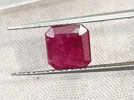 Mozambique Ruby 1.63ct Natural Certified Unheated Octagon Cut Gemstone