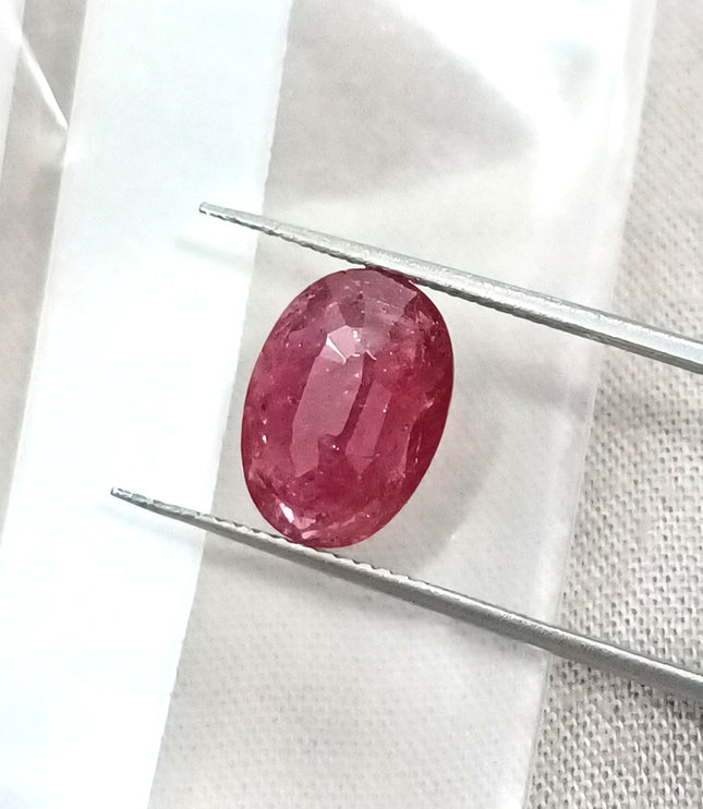 3.25ct Unheated Natural Ruby Crimsom Red SGL Certified Oval Cut Loose Stone